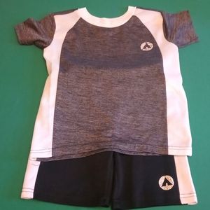 Air Walk Size 5 2 Piece Shorts Set Black Gray and White